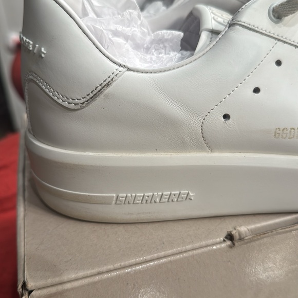 Pure Star Golden Goose Leather Upper Star & Heel Optic White Italian Craftsman - Picture 8 of 17